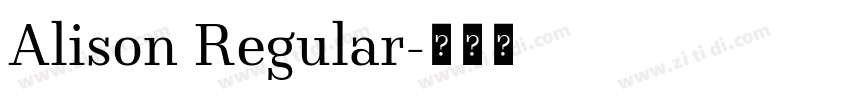 Alison Regular字体转换 Alison Regular字体转换